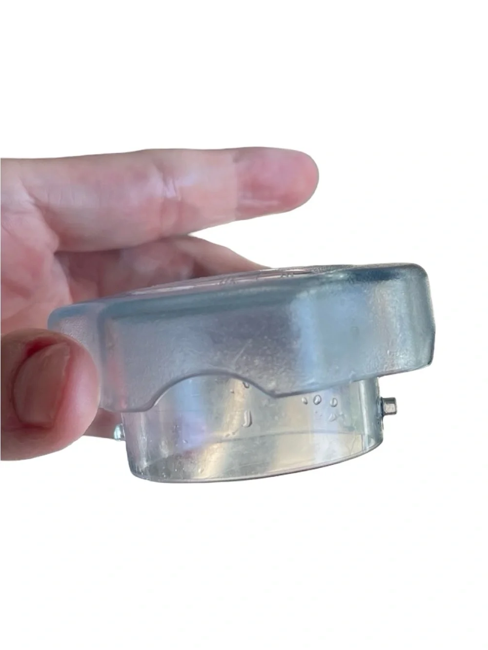 Transparent Frosted Plastic Twist Cap - Light Blue
